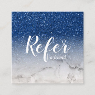 Carte De Parrainage Ombre glam chic en marbre et Parties scintillant b