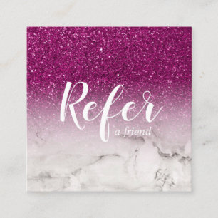 Carte De Parrainage Ombre glam chic en marbre et Parties scintillant v