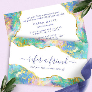 Carte De Parrainage Opale de feu élégante pierre précieuse moderne