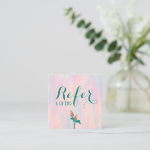 Carte De Parrainage Opalescent Pastel Lotus Thérapiste de massage à la