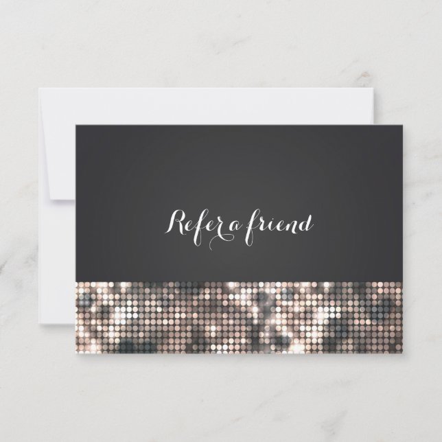 Carte de parrainage Paillettes Paillettes Sequins  (Devant)