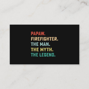 Carte De Parrainage Papaw Pompier Homme Mythe Légende Papa Cadeaux