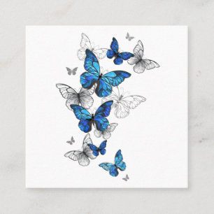 Carte De Parrainage Papillons volants bleus Morpho