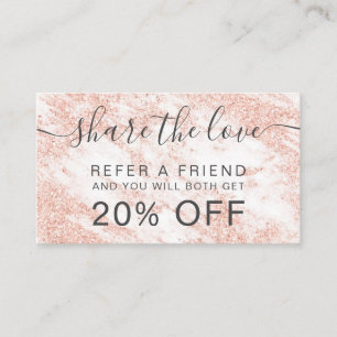 Carte De Parrainage Parties scintillantes roses d'or de maquillage de