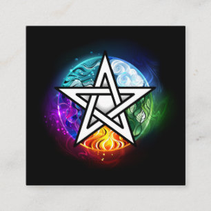Carte De Parrainage pentagramme du Wiccan