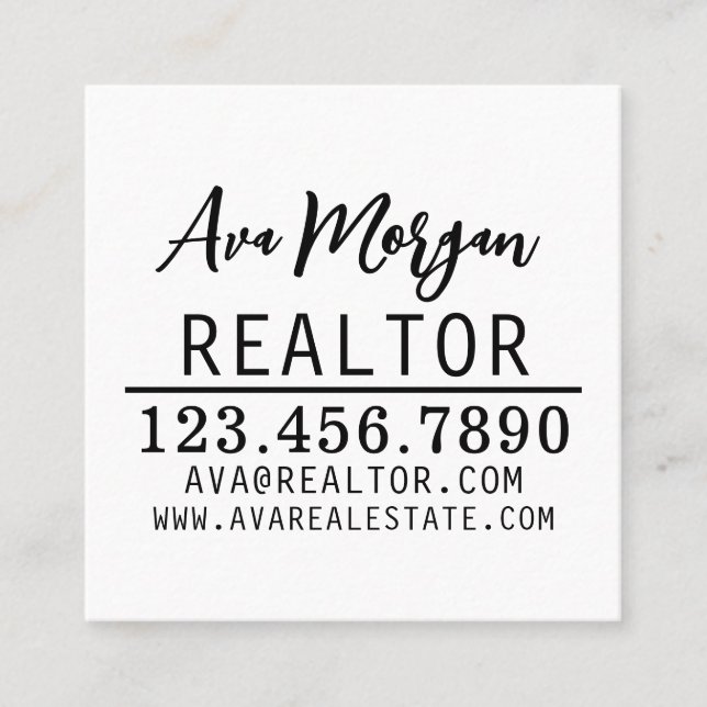Carte De Parrainage Personalized Real Estate Agent Gift (Devant)
