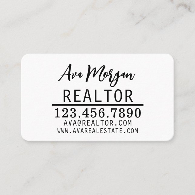 Carte De Parrainage Personalized Real Estate Agent Gift (Devant)
