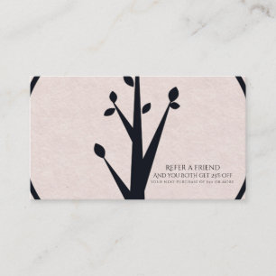 Carte De Parrainage Petit Arbre Rustique Nature Organique Référer un a