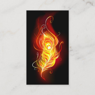 Carte De Parrainage Plume de paon de feu