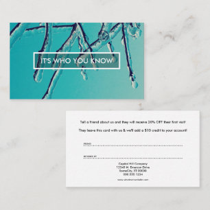 Carte De Parrainage programme d'aiguillage glace d'hiver