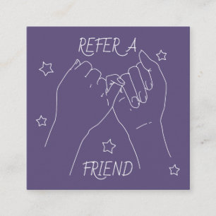 Carte De Parrainage Référez un ami à l'illustration de mains mignonnes
