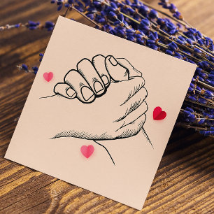 Carte De Parrainage Référez Un Ami Branché Peach Pastels Coeur