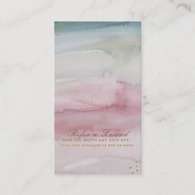 Carte De Parrainage Rêve de Glamour Moderne Aquarelle Or Parrainer un  (Devant)