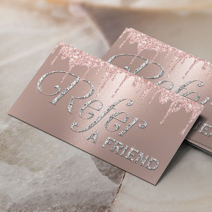 Carte De Parrainage Rose moderne Gold Parties scintillant Drivers Salo