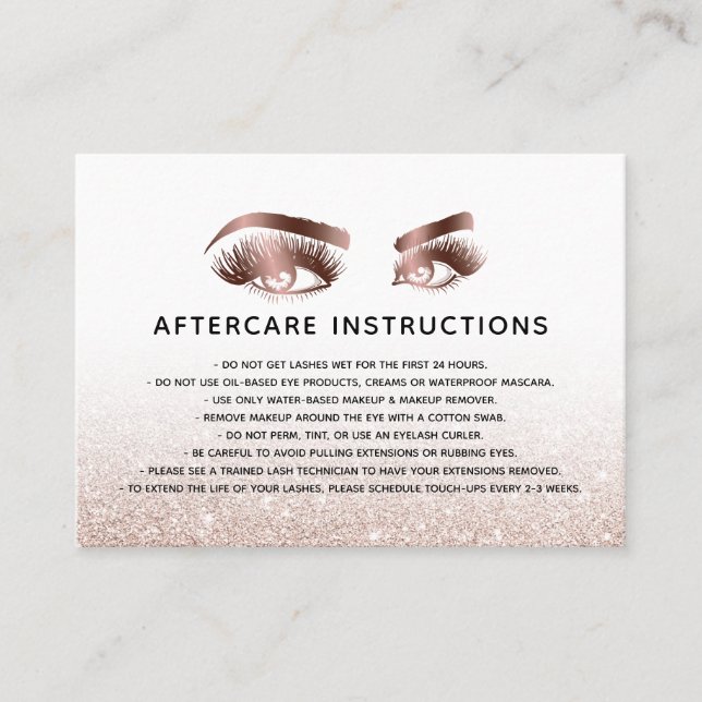 Carte De Parrainage Rose tendance Gold Eye Rose Gold Parties scintilla (Devant)