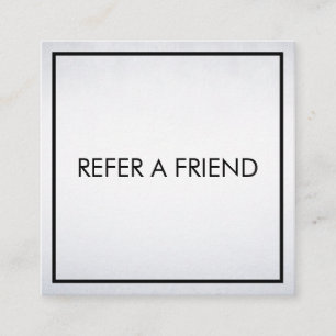 Carte De Parrainage Salon de beauté blanc élégant et moderne