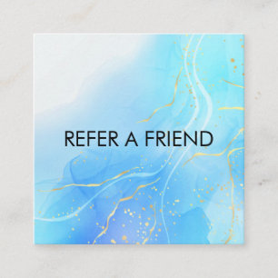 Carte De Parrainage Salon de beauté en marbre moderne or élégant