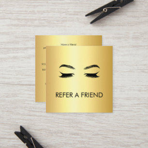 Carte De Parrainage Salon de beauté Golden Lashes & Brows