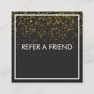 Carte De Parrainage Salon de beauté moderne or élégant