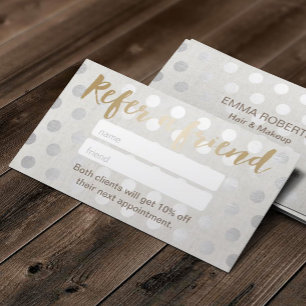 Carte de parrainage   Salon de coiffure moderne au