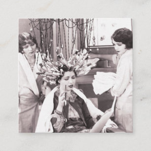 Carte De Parrainage Salon de coiffure rétro