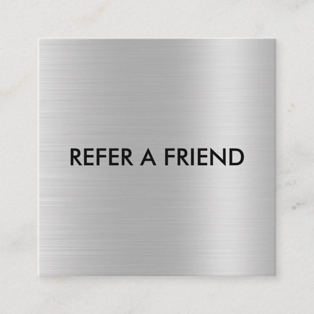 Carte De Parrainage Salon de Parties scintillant Silver de luxe unique (Devant)