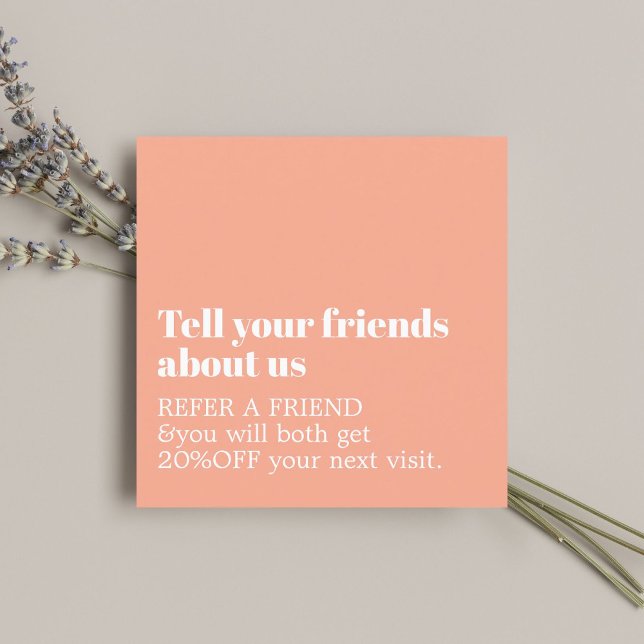 Carte De Parrainage Salon épuré minimaliste Pastel Bold (Créateur téléchargé)