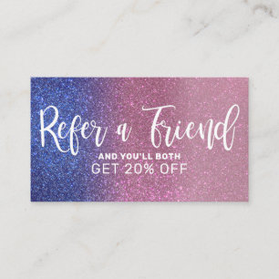 Carte De Parrainage Sapphire Blue Rose Triple Parties scintillant Ombr