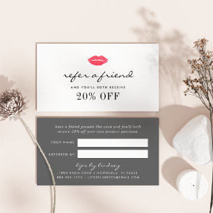 Carte De Parrainage Scellé avec un baiser Beauty Business Referendum