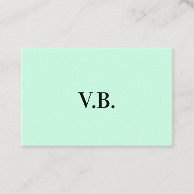 Carte De Parrainage Simple couleur unie ajouter nom texte monogramme (Devant)