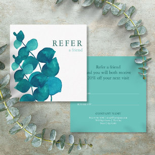Carte De Parrainage Simple Élégant Floral de Eucalyptus Fidélité
