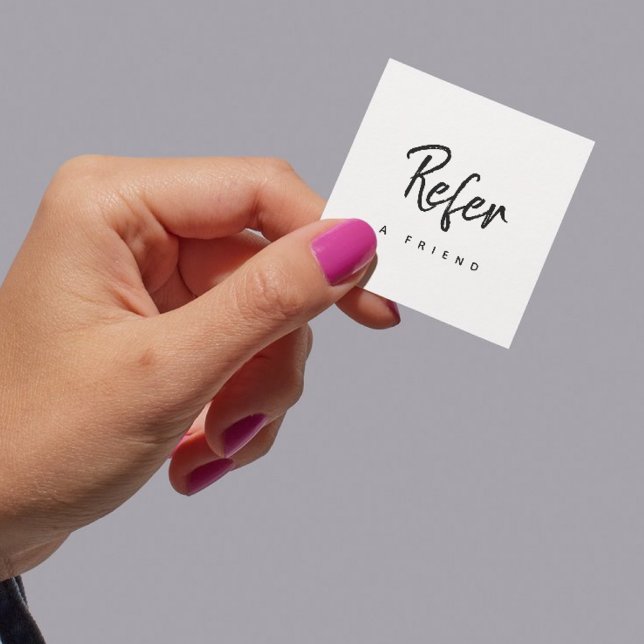 Carte De Parrainage Simple et minimaliste entreprise moderne (Refer a Friend Referral Card )