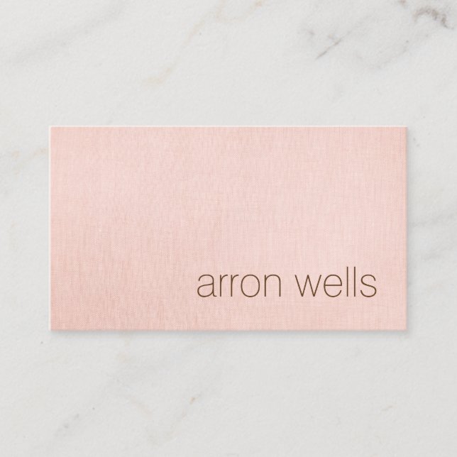Carte De Parrainage Simple moderne Blush rose Beauté Professionnel (Devant)