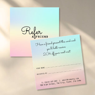 Carte De Parrainage Simple Moderne Professionnel Teintes Pastel
