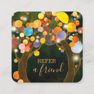 Carte De Parrainage String Light Love Trees Business