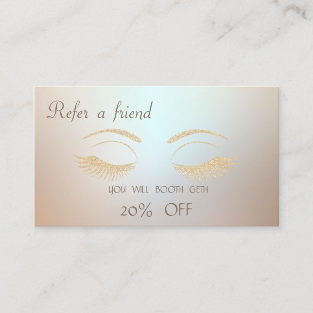 Carte de Parrainage Stylish Chic, Stylish, Glitter (Devant)