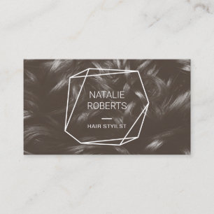 Carte De Parrainage Styliste de cheveux Salon de beauté géométrique