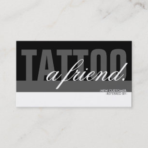 Carte De Parrainage tatouez un recouvrement d'ami