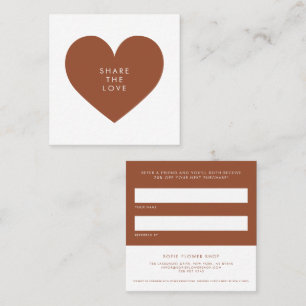 Carte De Parrainage Terracotta Coeur Minimaliste Partager l'amour