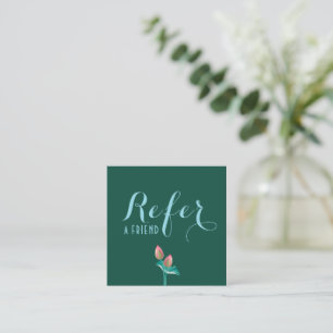 Carte De Parrainage Thérapiste de massage à la fleur de Lotus Turquois