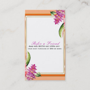 Carte De Parrainage Tropical Floral Orange Corail Moderne Parrainez un
