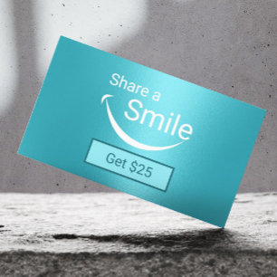 Carte De Parrainage Un dentiste partage un sourire turquoise Orientati