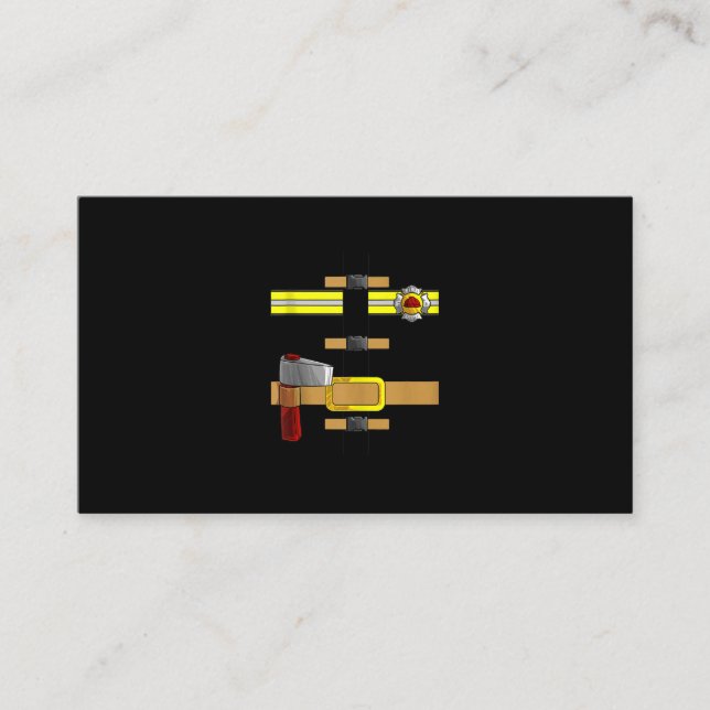 Carte De Parrainage Uniforme de firefighter Funny DIY Halloween (Devant)