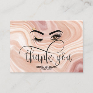 Carte De Parrainage Wink Beautiful Oye poussiéreux marbre rose après-s