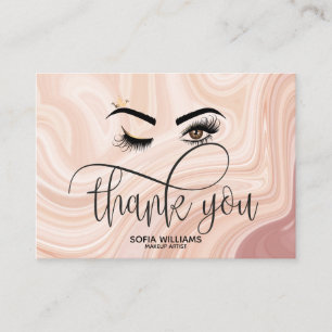 Carte De Parrainage Wink Beautiful Oye poussiéreux marbre rose après-s
