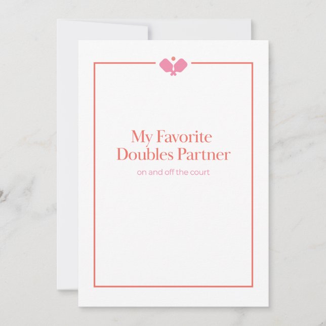 Carte de partenaire de double de pickleball | Oran (Devant)