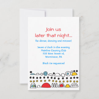 Carte de partie Bat mitzvah POP ART SCRIBBLY