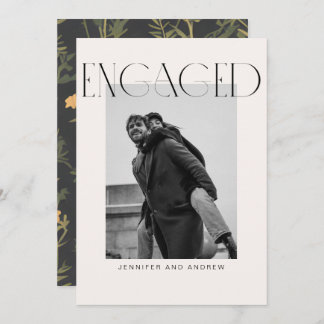 Carte de partie Boho Engagement Moderne