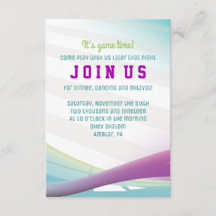 Carte de partie d'invitation de Mitzvah de barre