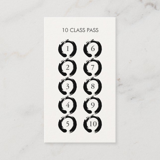 Carte de passage de classe des cercles 10 de zen (Devant)